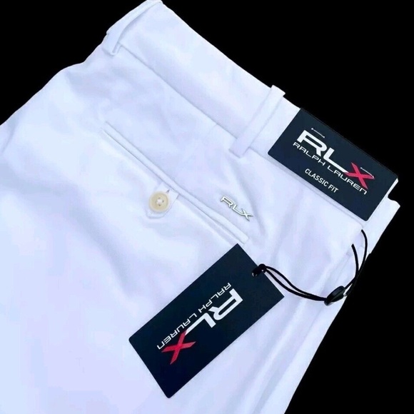 RLX Ralph Lauren Golf Performance Mens 34 White Classic Fit Stretch Shorts